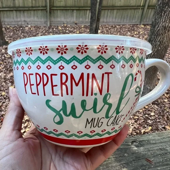 Pier 1 Peppermint Swirl Cake Oversized Coffee Mug - Picture 3 of 6